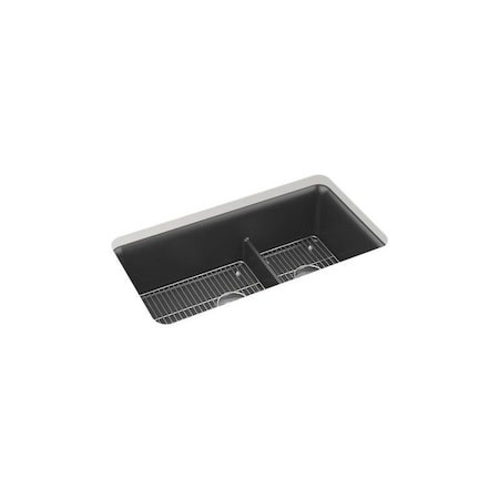 Kohler Neoroc Cairn 33 Offset Smrt Divide Sink 27786-CM7
